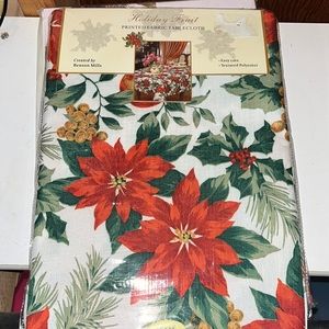 Poinsettia table cloth